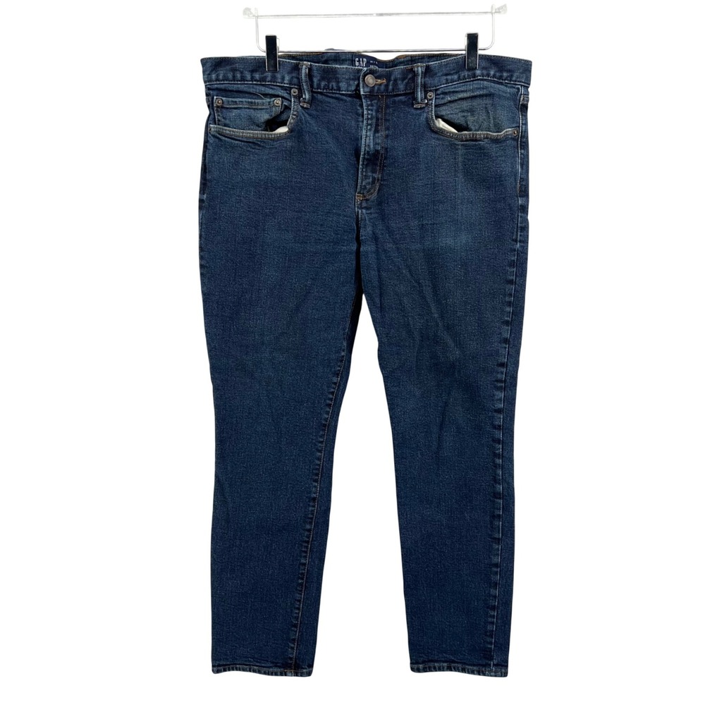 Gap Denim Skinny For Good Mens 38x30 Dark Wash Indigo Jeans Cotton Stretch
